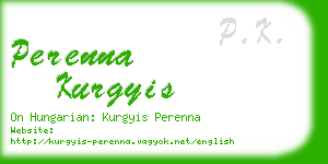 perenna kurgyis business card
